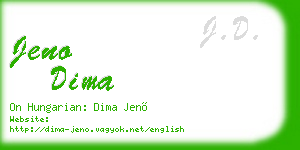 jeno dima business card